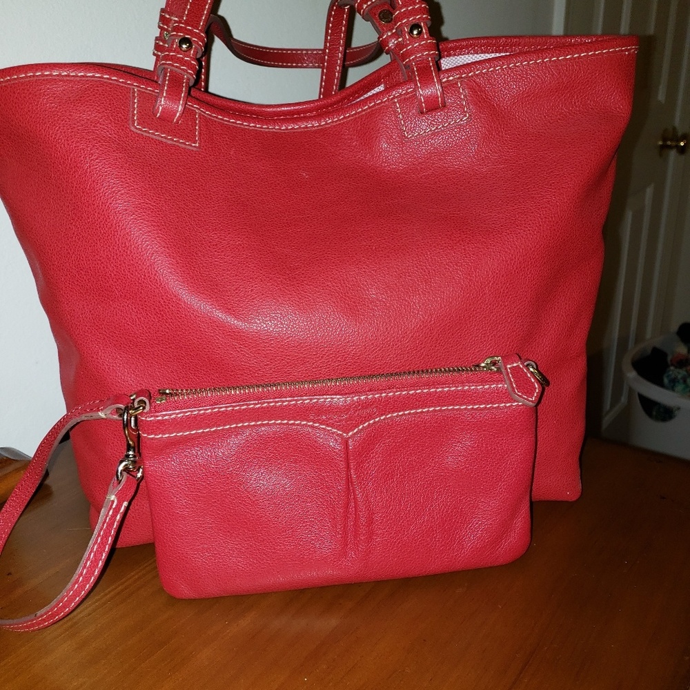 Dooney and Bourke Pebbled Leather &Large Wristlet
